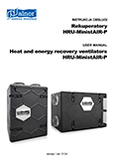 User's Manual - Heat recovery unit HRU-MinistAIR-P (wired control)