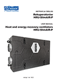 User's Manual - Suspended heat and energy recovery ventilators HRU-SlimAIR-P (wired control)